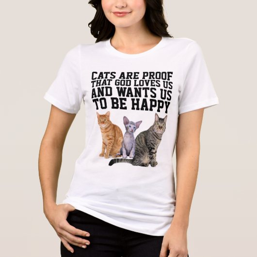 KATten ZIJN BEWIJS DAT GOD ONS LIEFT KAT T-SHIRT (Voorkant)