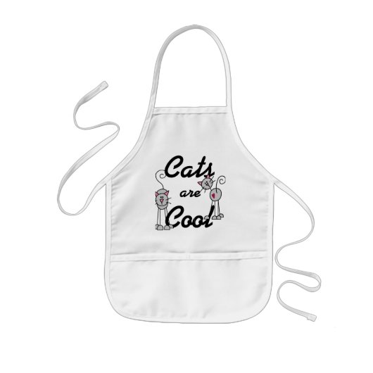 Katten zijn coole shirts en geschenken kinder schort (Voorkant)