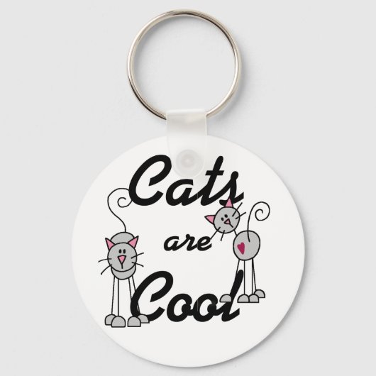 Katten zijn coole shirts en geschenken sleutelhanger (Voorkant)