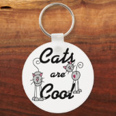 Katten zijn coole shirts en geschenken sleutelhanger (Voorkant)