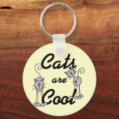 Katten zijn coole shirts en geschenken sleutelhanger (Voorkant)