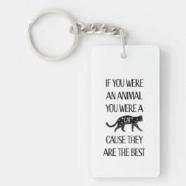 Katten zijn de beste. Acryl Sleutelhanger