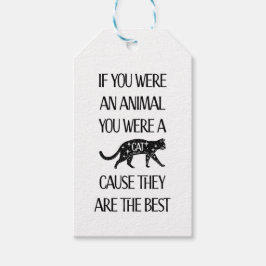 Katten zijn de beste. Gift Label voor de kattenlie Cadeaulabel