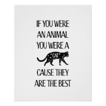 Katten zijn de beste. Glossy poster