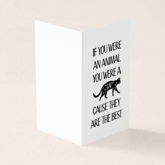 Katten zijn de beste, Kaart voor de kattenliefhebb (Buitenkant)