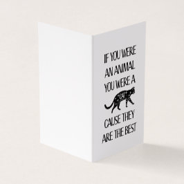 Katten zijn de beste, Kaart voor de kattenliefhebb