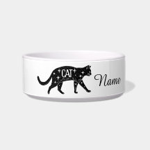 Katten zijn de beste. Keramische voerbakje