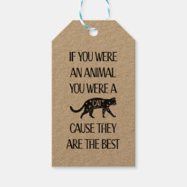 Katten zijn de beste. Perfect label voor de katten Cadeaulabel