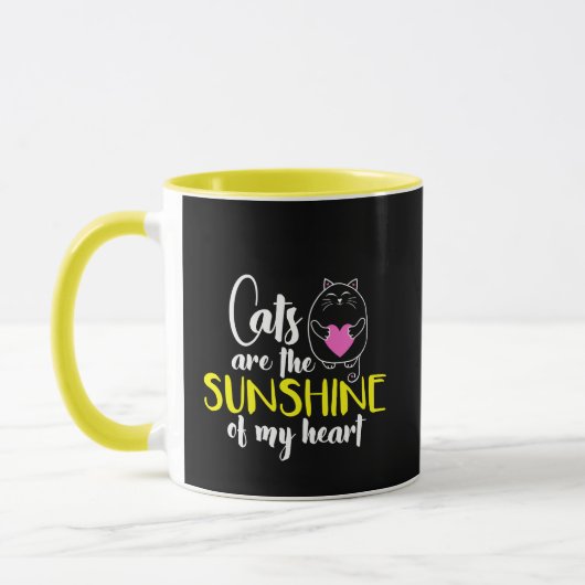 Katten zijn de Sunshine of My Heart Mok (Links)