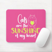 Katten zijn de Sunshine of My Heart Muismat (Met muis)