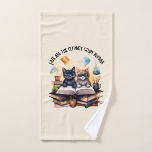 Katten zijn de ultieme studiegenoten bad handdoek