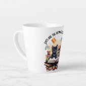 Katten zijn de ultieme studiegenoten latte mok (Linkerhoek)
