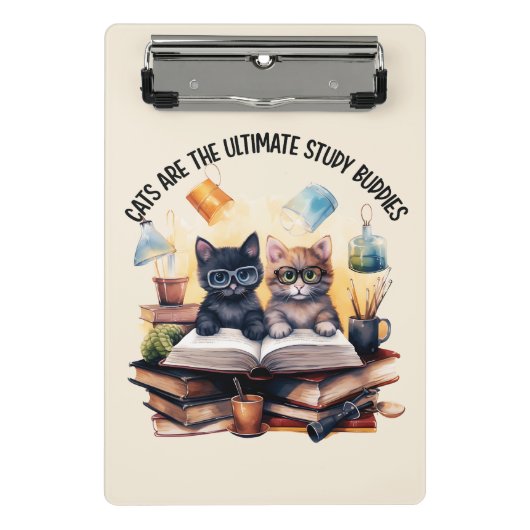 Katten zijn de ultieme studiegenoten mini klembord (Voorkant)