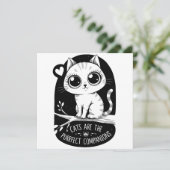 Katten zijn de volmaakte metgezellen kaart (Staand voorkant)