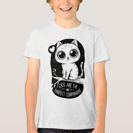 Katten zijn de volmaakte metgezellen Tri-Blend shirt (Voorkant)