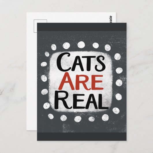 Katten zijn echt Briefkaart (Voorkant / Achterkant)