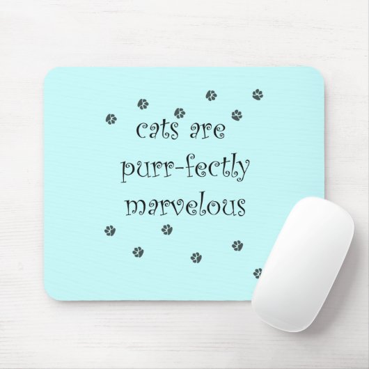 katten zijn echt prachtig met pootafdrukken muismat (Met muis)