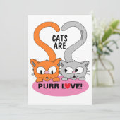 Katten zijn Gesponnen Love flat card (Staand voorkant)