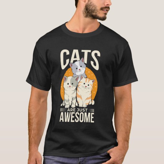 Katten zijn gewoon geweldig t-shirt (Voorkant)