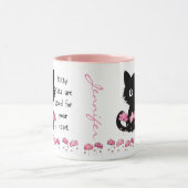 Katten zijn goed voor het hart, zwart kat mok (Midden)