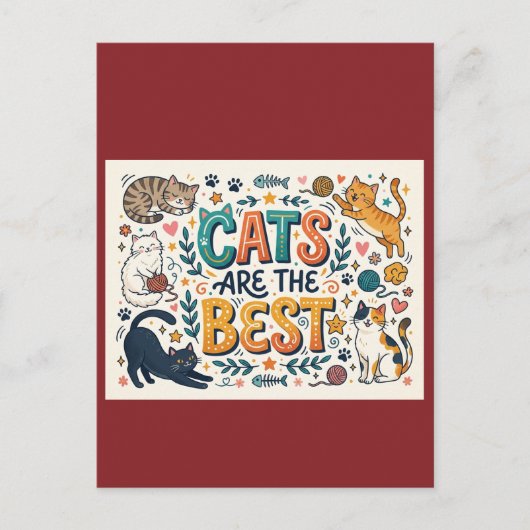 Katten zijn het Beste Briefkaart (Voorkant)