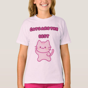 Katten zijn het beste Knuffel Roze Kat Kawaii T-Sh T-shirt
