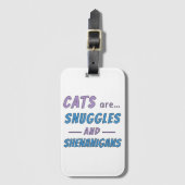 Katten zijn knuffels en kattenkwaad bagagelabel (Voorkant (verticaal))