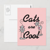 Katten zijn koolT-shirts en katten Briefkaart (Voorkant / Achterkant)
