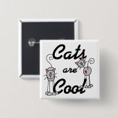 Katten zijn koude Button (Voorkant /achterkant)