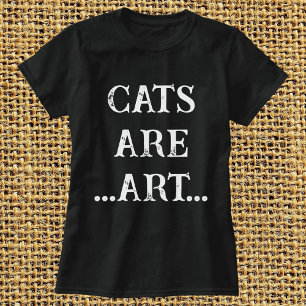 Katten zijn kunst Grappig Eenvoudig Modern Persona T-shirt