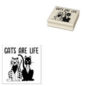 KATTEN ZIJN LIFE CAT RUBBER STEMPELS (Gestempeld)
