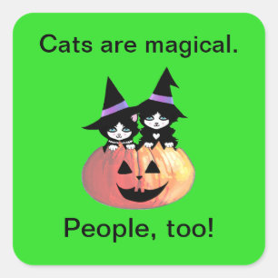 Katten zijn Magisch! Vierkante Sticker
