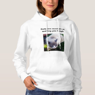 Katten zijn meesters in het laten lachen hoodie