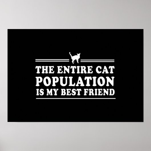 Katten zijn mijn beste vriend poster (Voorkant)
