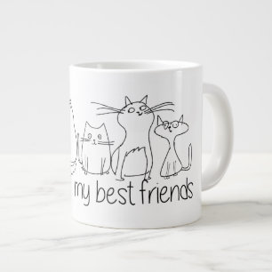 Katten zijn mijn beste vrienden grote koffiekop