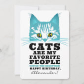 Katten zijn mijn favoriet | Funny Modern Party Bir Feestdagenkaart (Voorkant)