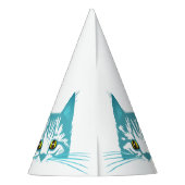 Katten zijn mijn favoriete grappige quote turquois feesthoedjes (Achterkant)