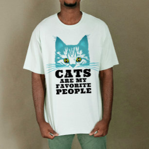 Katten zijn mijn favoriete koude chagrijnige grapp t-shirt