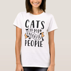 Katten zijn mijn favoriete mensen t-shirt