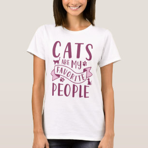 Katten zijn mijn favoriete mensen t-shirt