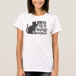 Katten zijn mijn favoriete mensen t-shirt