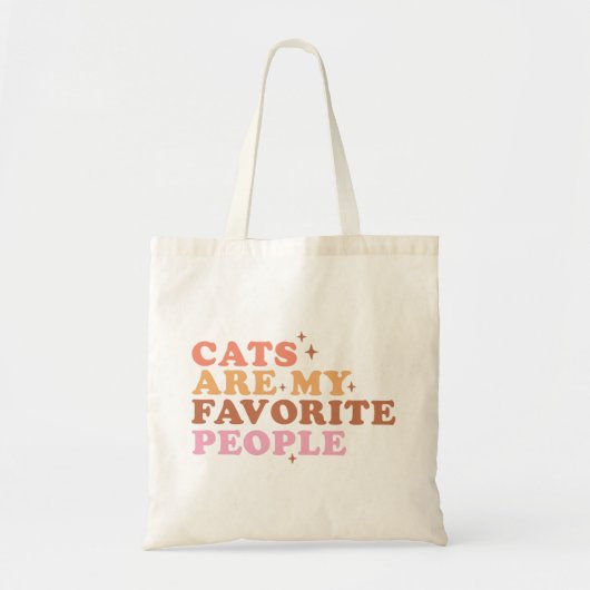 Katten zijn mijn favoriete mensen tote bag (Voorkant)