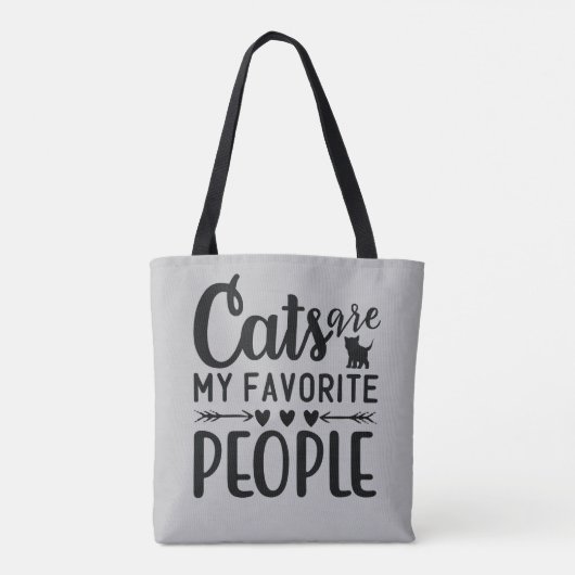 Katten zijn mijn favoriete mensen tote bag (Achterkant)
