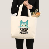Katten zijn mijn favoriete Sarcastische prijsopgav Grote Tote Bag (Voorkant (product))