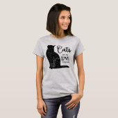 Katten zijn mijn LIEFDE Taal T-Shirt (Voorkant volledig)