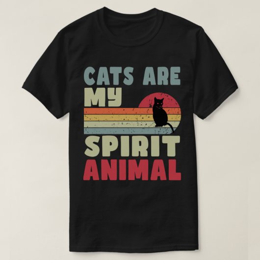 Katten zijn mijn Spirit Animal T-shirt (Design voorkant)