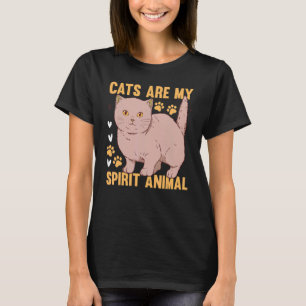 Katten zijn mijn spirituele dier Ik kat eigenaar C T-shirt