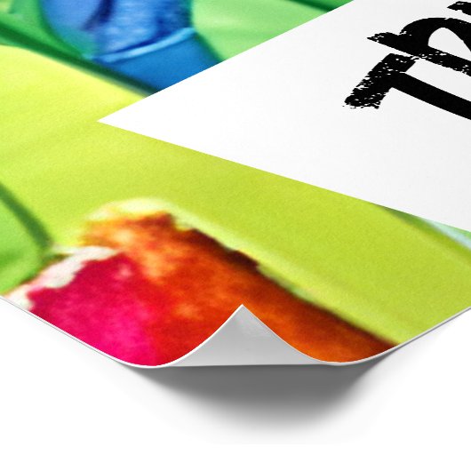 Katten zijn mijn stam | Oranje kat en bloemen Poster (Hoek)