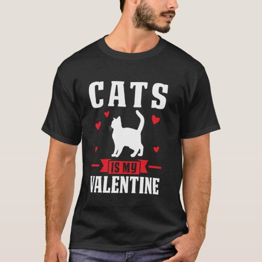 katten zijn mijn Valentijn kat T-shirt (Voorkant)