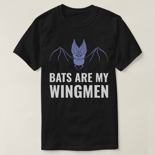 Katten zijn mijn Wingmen Funny Bat Lover Design Ba T-shirt (Design voorkant)